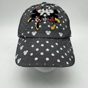 VTG Mickey Minnie Mouse Love Kiss Walt Disney Adult Womens Adjustable Hat EUC